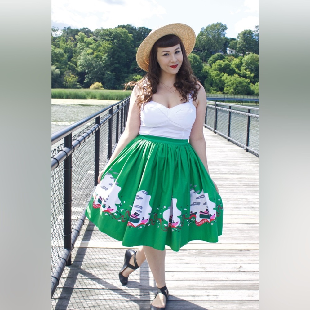 Pinup Couture Mary Blair Ship Boat Bon Voyage Jenny Skirt